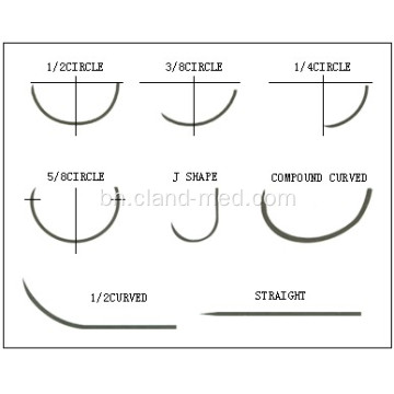 নিকৃষ্ট প্লেইন Catgut সুচ সঙ্গে অস্ত্রোপচার Sutures